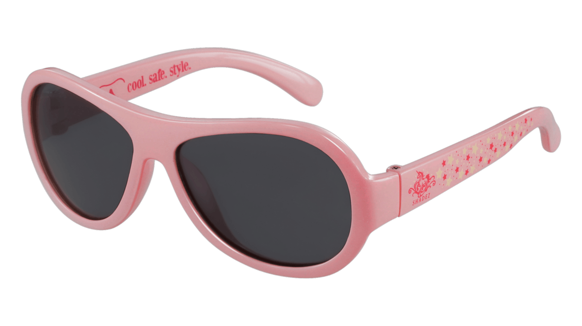 【瑞士SHADEZ】兒童太陽眼鏡〈平光款〉(年齡3-7)-SHZ28粉色星星
