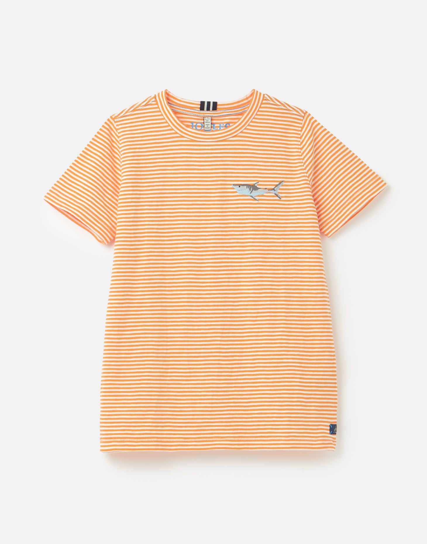 〚BOY〛橘紋鯊魚短袖上衣