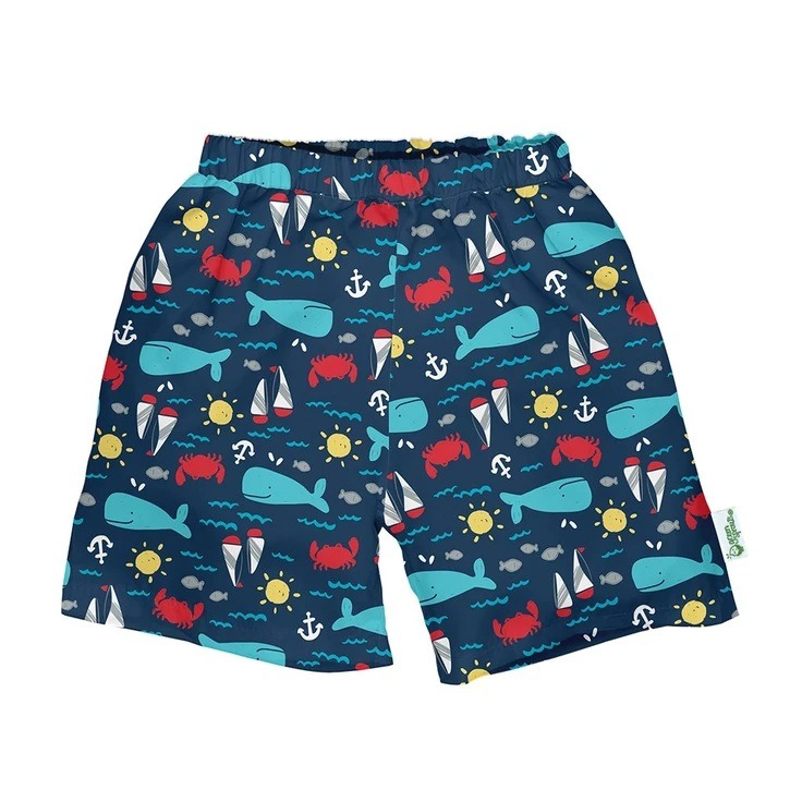 鯨魚帆船海灘褲(無口袋)#4T