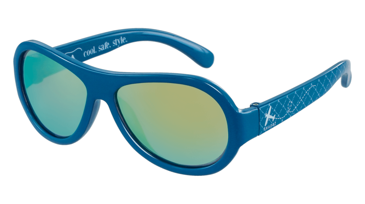 【瑞士SHADEZ】兒童太陽眼鏡〈平光款〉(年齡3-7)-SHZ22藍色飛機