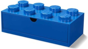 桌上型8格抽屜收納箱-藍色