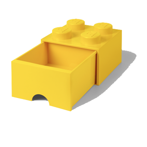 4格抽屜收納箱-黃色