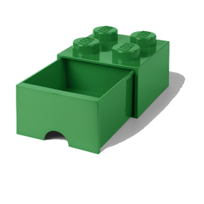 4格抽屜收納箱-綠色