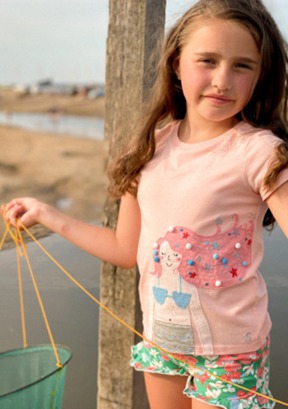 〚GIRL〛浪漫美人魚短袖上衣-11-12歲