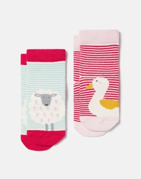 BABY-小羊鴨鴨襪子兩件組6-12個月
