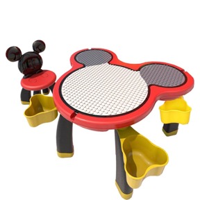 迪士尼兒童遊戲桌椅組(一桌一椅)-經典紅