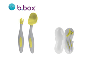 B.Box 專利湯匙叉子組-檸檬黃