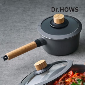 【韓國Dr.HOWS】BOSQUE 崗岩蓄熱單柄湯鍋(18cm)-炭黑