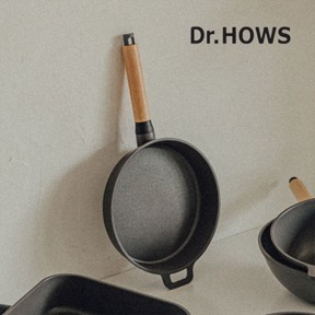 【韓國Dr.HOWS】BOSQUE 崗岩蓄熱平底煎鍋(24cm)-炭黑