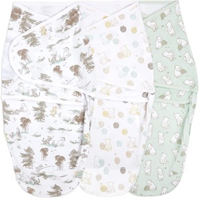 Aden+anais嬰兒舒眠包巾(3入)-維尼森林(0-3M)