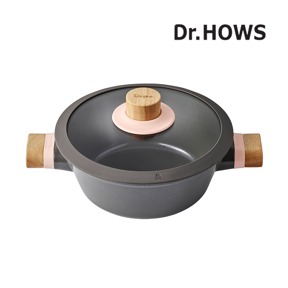 【韓國Dr.HOWS】BOSQUE 崗岩蓄熱雙耳燉鍋(22cm)-嫩粉