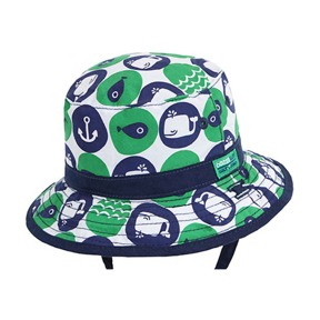 澳洲 Millymook & Dozer 小小童帽（男）- 綠底鯨魚漁夫帽