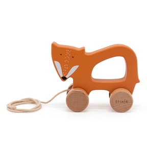 比利時Trixie 寶寶木玩造型拉車-聰明狐狸