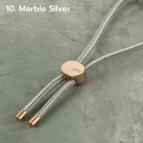【韓國ARNO】ANY扣環夾片+HANDY手腕掛繩組-湛白大理石Marble Silver