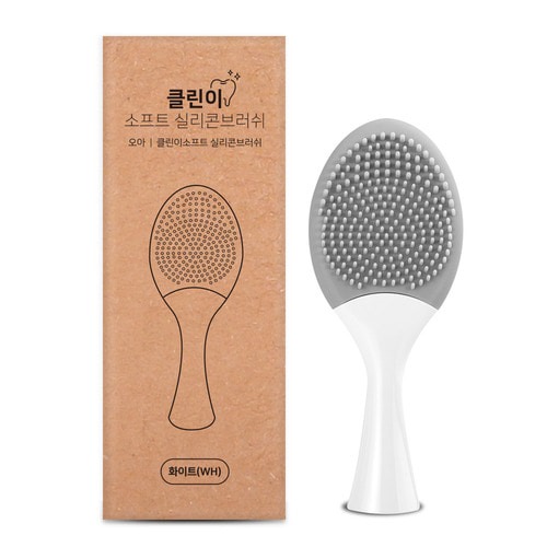 【韓國OA】CLEANING SOFT系列電動牙刷替換刷頭-矽膠刷毛(1入)_白色