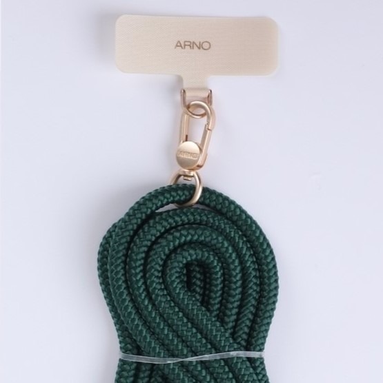 【韓國ARNO】ANY 扣環夾片+可拆式長背帶掛繩組- 皇家綠Royal Green
